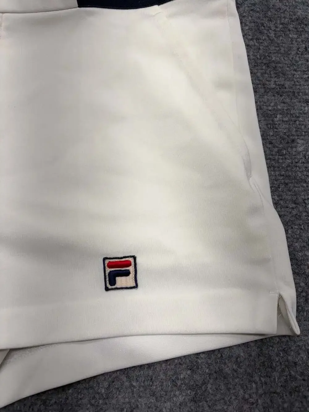 Fila Vintage Bjorn Borg Style Tennis Shorts White-Blk-Red-size 40-made in Italy